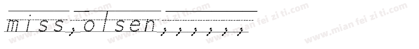 miss olsen字体转换